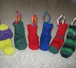 Knitted Miniature Christmas Stocking w/Peggy McIntosh